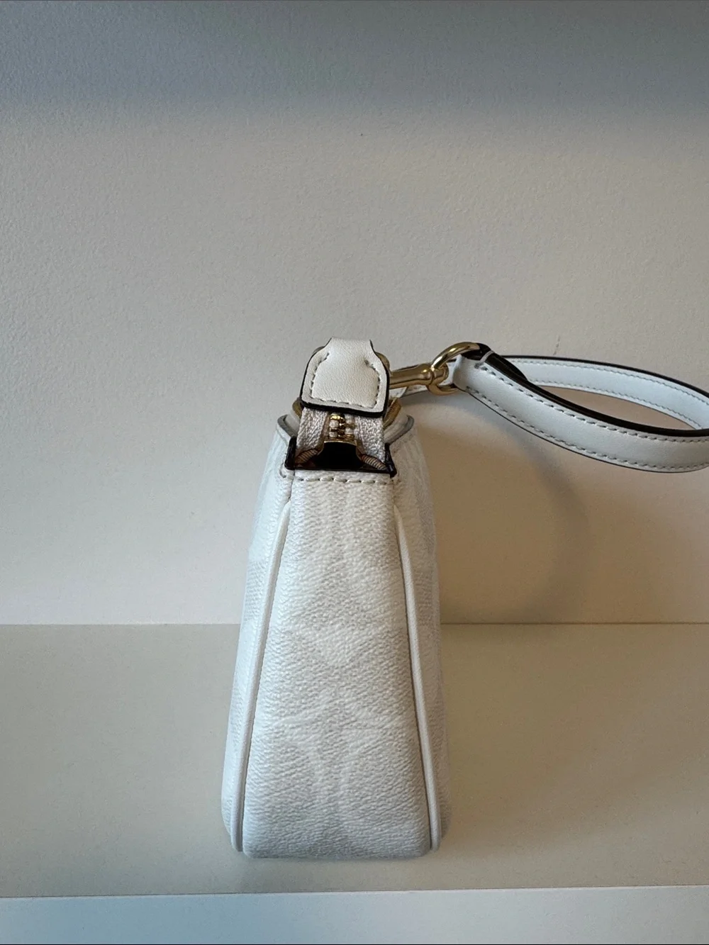 COACH Nolita 19 in White Signature Canvas